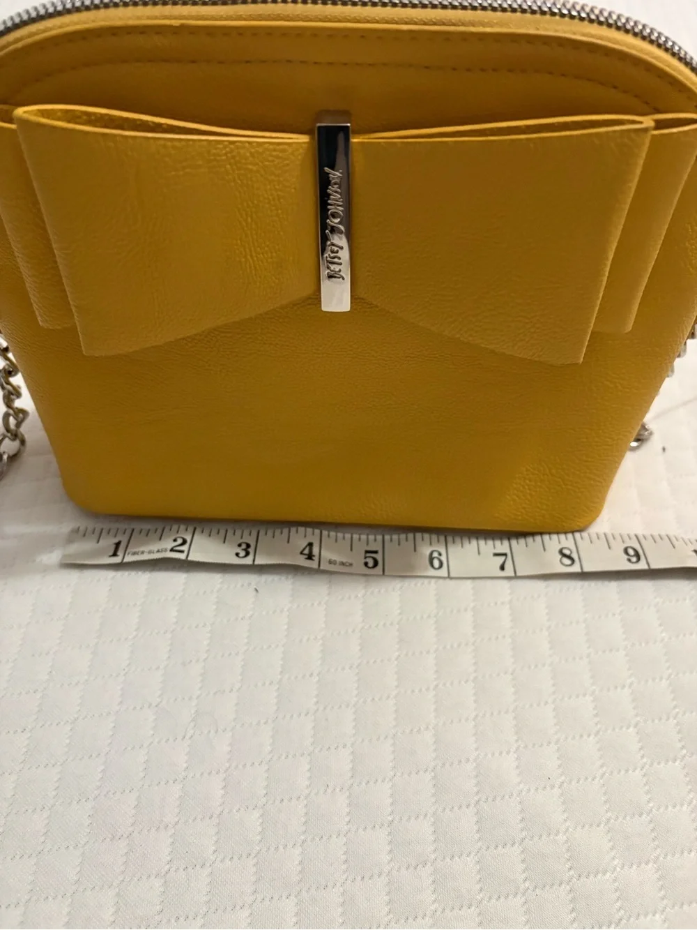 Betsey Johnson Yellow Bow Crossbody Bag - Picture 12 of 13